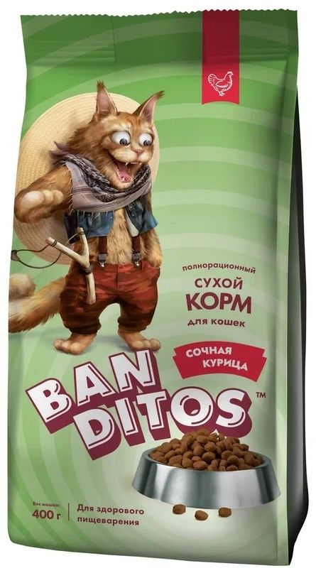 Корм BANDITOS Для Взрослых Курица 0.4 Кг