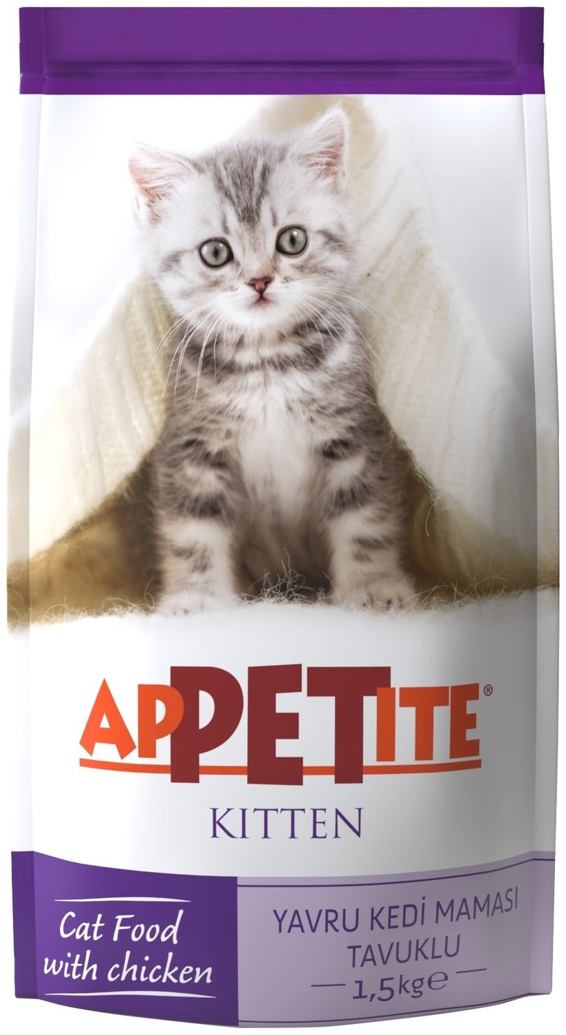 Корм APPETITE Для Котят С Курицей 1.5 Кг Премиум